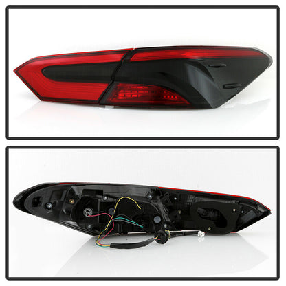 2018-2019 TOYOTA CAMRY PAR FOCOS TRASEROS FONDO RED SMOKED (CHOFER & PASAJERO) - PAL Auto Parts