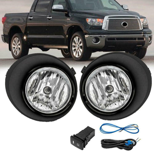 2007-2013 TOYOTA TUNDRA PAR FOCOS FOG LIGHTS FONDO CROMADO (CHOFER & PASAJERO) - PAL Auto Parts