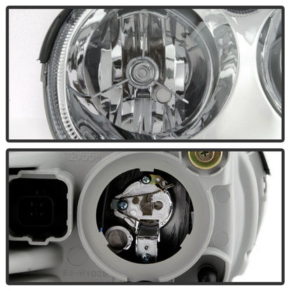 2002-2005 Hyundai Sonata Par Focos Fondo Cromado (Chofer & Pasajero) - PAL Auto Parts
