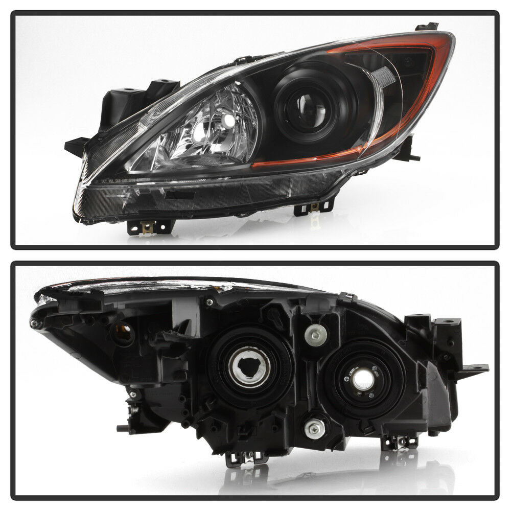 2010-2013 Mazda 3 Par Focos Fondo Negro ( Chofer & Pasajero) - PAL Auto Parts