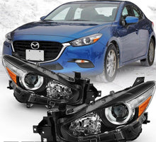 Cargar imagen en el visor de la galería, 2017-2018 Mazda 3 Par Focos Fondo Negro Halogen ( Chofer &amp; Pasajero) - PAL Auto Parts
