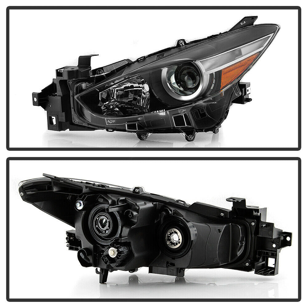 2017-2018 Mazda 3 Par Focos Fondo Negro Halogen ( Chofer & Pasajero) - PAL Auto Parts