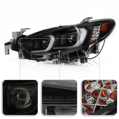 2014-2017 Mazda 6 Par Focos Fondo HUMO LED TUBE ( Chofer & Pasajero) - PAL Auto Parts
