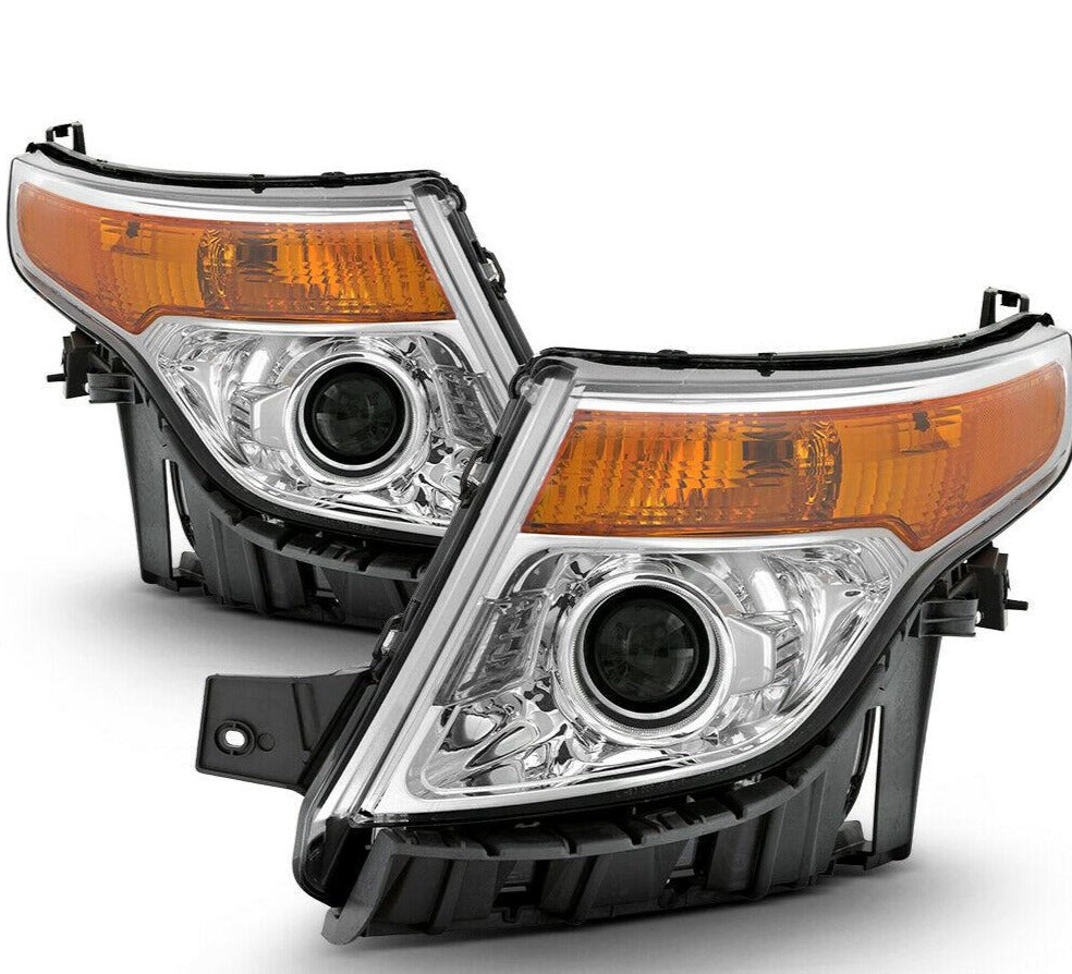 2011-2015 Ford Explorer Par Focos Fondo Cromado (Chofer & Pasajero) - PAL Auto Parts