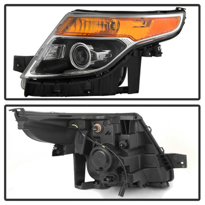 2011-2015 Ford Explorer Par Focos Fondo Negro (Chofer & Pasajero) - PAL Auto Parts