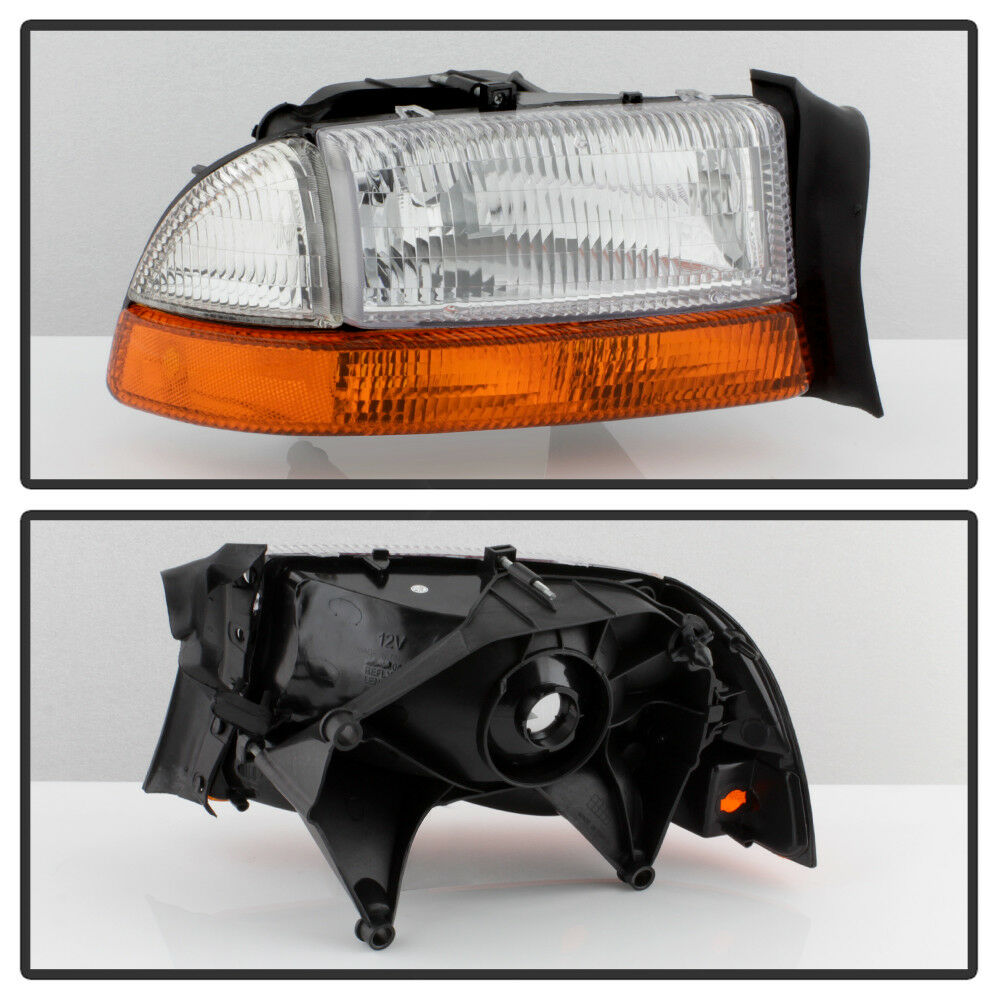 1997-2004 Dodge Dakota Par Focos Fondo Cromado ( Chofer & Pasajero) - PAL Auto Parts