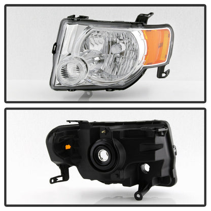 2008-2012 Ford Escape Par Focos Fondo Cromado ( Chofer & Pasajero ) - PAL Auto Parts