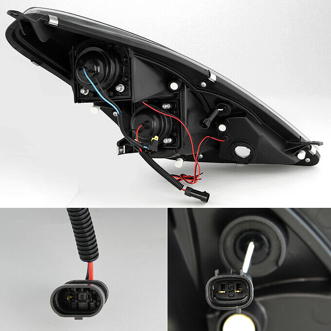 2000-2005 Toyota Celica LED HALO Porjector Par Focos Fondo Negro ( Chofer & Pasajero) - PAL Auto Parts