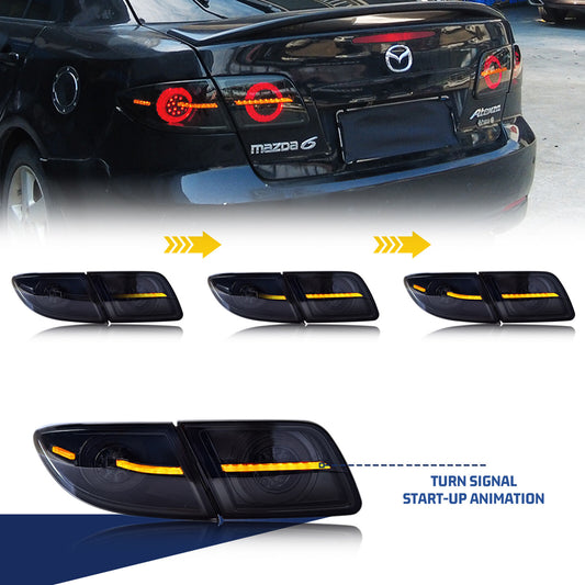 2003-2006 Mazda 6 Par Focos Traseros LED Sequential (Chofer & Pasajero)