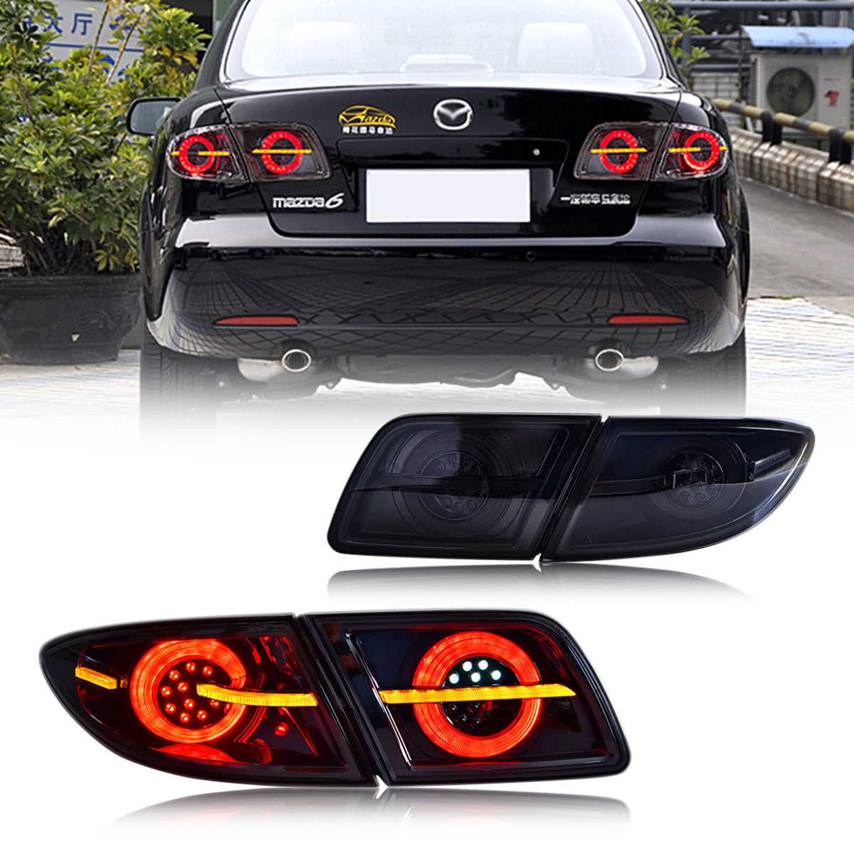 2003-2006 Mazda 6 Par Focos Traseros LED Sequential (Chofer & Pasajero)