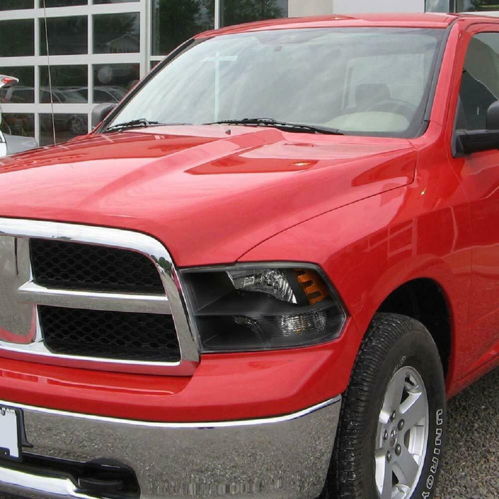 2009-2018 Dodge RAM Par Focos Fondo Negro (Chofer & Pasajero) - PAL Auto Parts