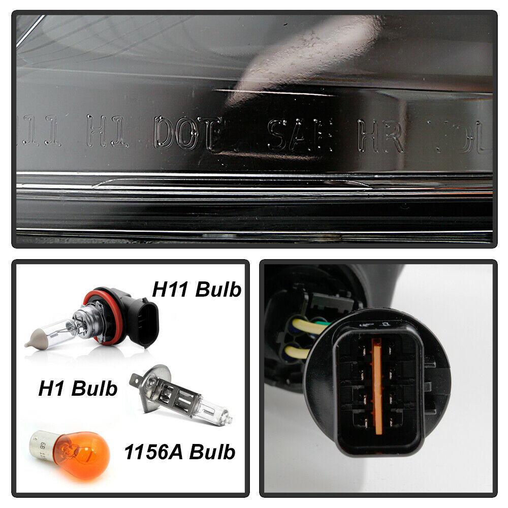 2011-2015 Kia Optima Par Focos Fondo Negro (Chofer & Pasajero) - PAL Auto Parts