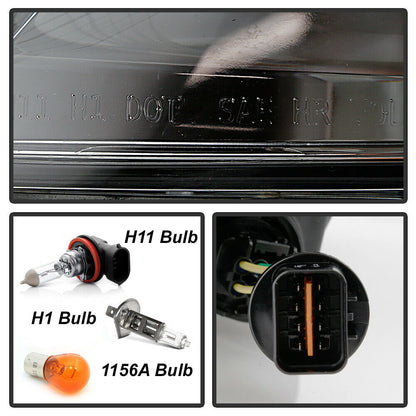 2011-2015 Kia Optima Par Focos Fondo Negro (Chofer & Pasajero) - PAL Auto Parts
