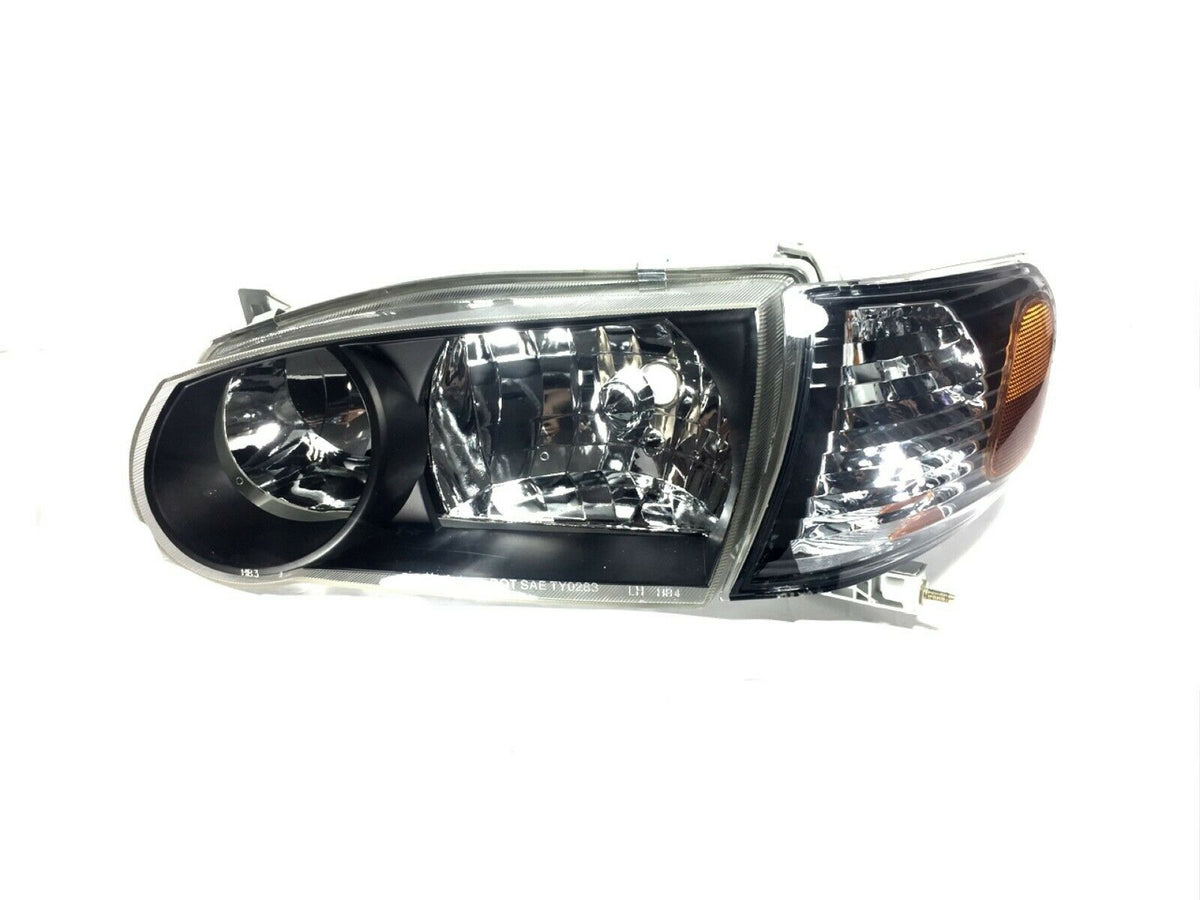 2001-2002 Toyota Corolla Par Focos Fondo Negro (Chofer & Pasajero) - PAL Auto Parts