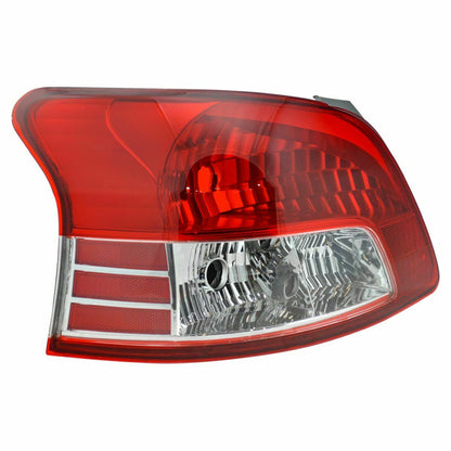 2007-2012 Toyota Yaris Sedan Par Focos Traseros Fondo Cromado ( Chofer & Pasajero) - PAL Auto Parts