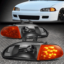Cargar imagen en el visor de la galería, 1992-1995 Honda Civic Par Focos Fondo Negro ( Chofer &amp; Pasajero) - PAL Auto Parts
