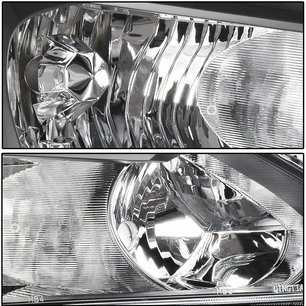 2003-2007 Honda Accord Par Focos Fondo Negro (Chofer & Pasajero) - PAL Auto Parts