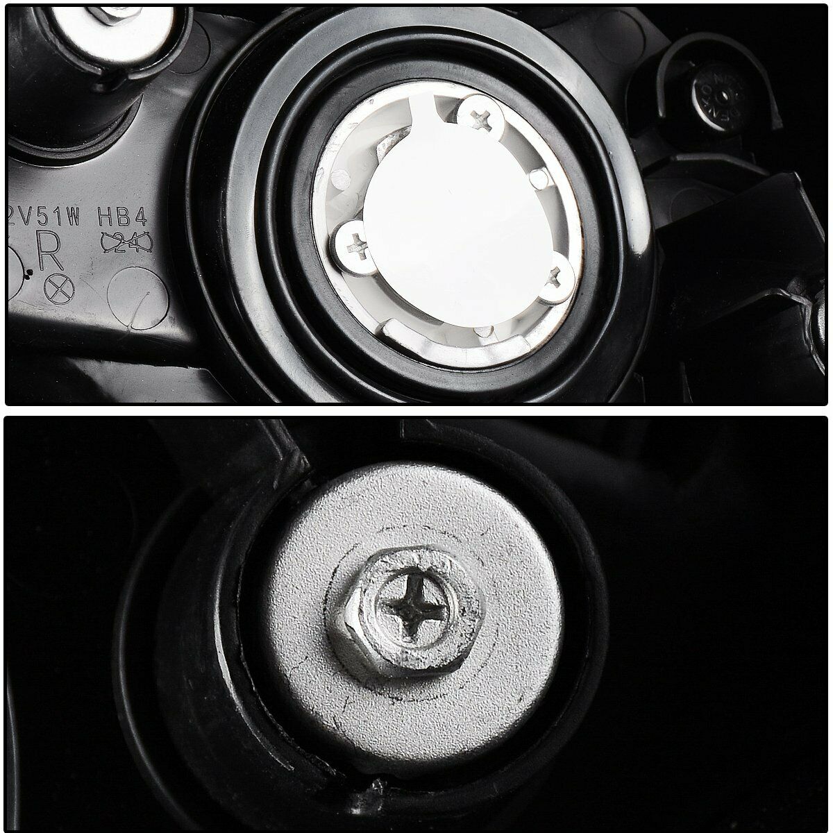 2003-2007 Honda Accord Par Focos Fondo Negro (Chofer & Pasajero) - PAL Auto Parts