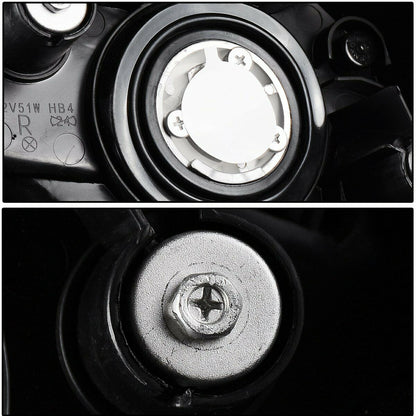 2003-2007 Honda Accord Par Focos Fondo Negro (Chofer & Pasajero) - PAL Auto Parts