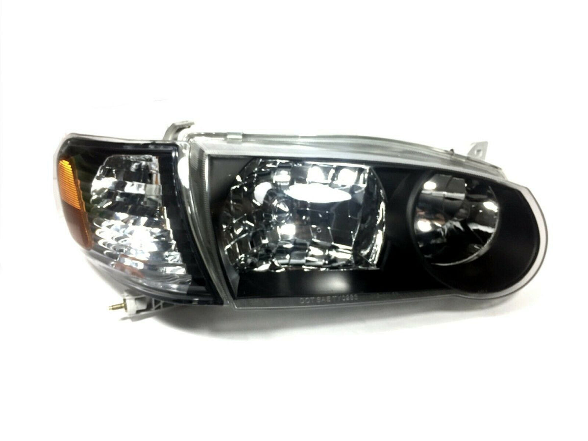 2001-2002 Toyota Corolla Par Focos Fondo Negro (Chofer & Pasajero) - PAL Auto Parts