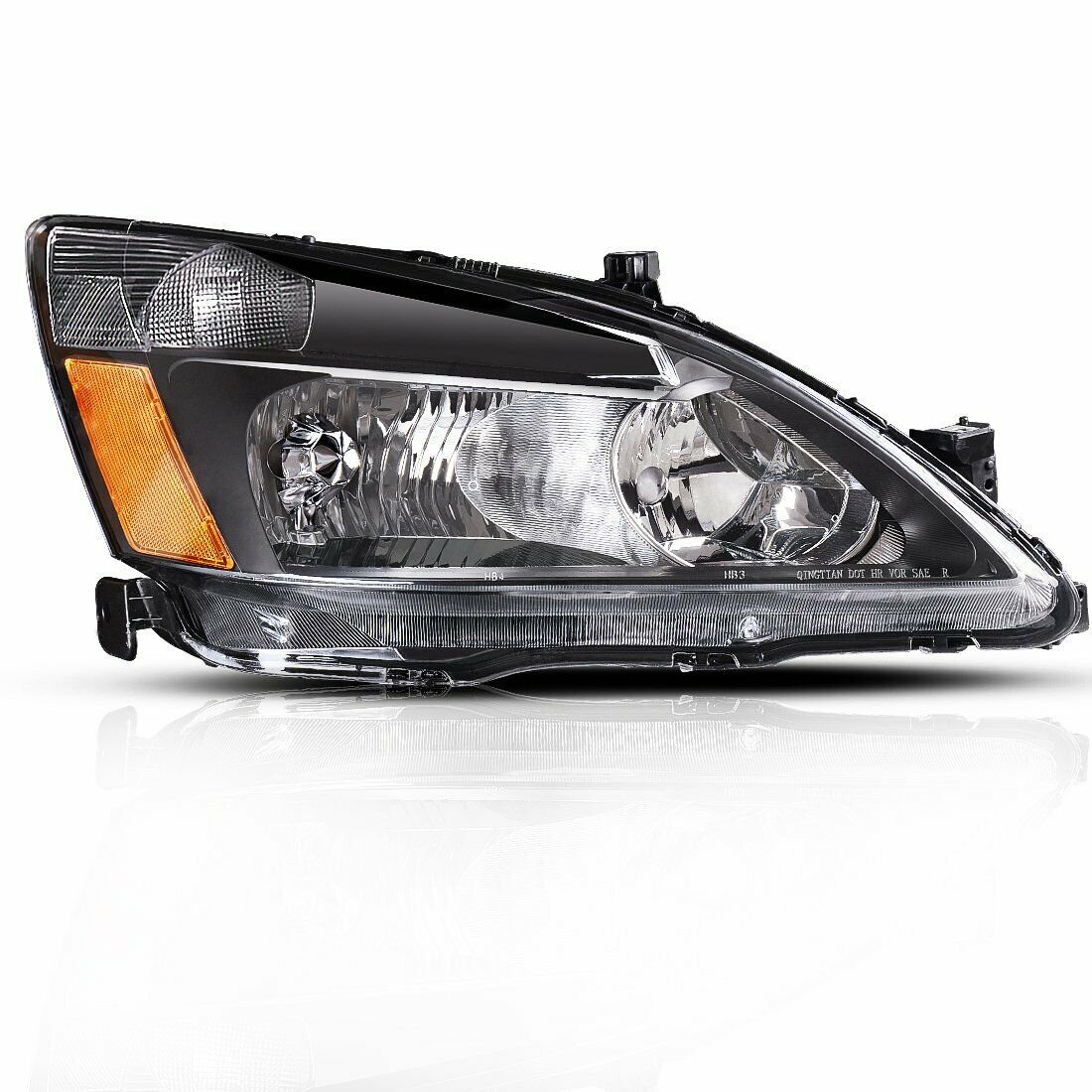 2003-2007 Honda Accord Par Focos Fondo Negro (Chofer & Pasajero) - PAL Auto Parts