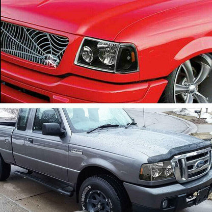 2001-2011 Ford Ranger Par Focos Fondo Negro (Chofer & Pasajero) - PAL Auto Parts