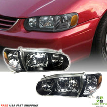 Cargar imagen en el visor de la galería, 2001-2002 Toyota Corolla Par Focos Fondo Negro (Chofer &amp; Pasajero) - PAL Auto Parts

