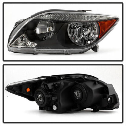 2005-2007 Scion TC Par Focos Fondo Negro (Chofer & Pasajero) - PAL Auto Parts