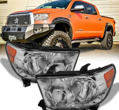 2007-2013 Toyota Tundra / 2008-2017 Par Focos fondo Cromado ( Chofer & Pasajero) - PAL Auto Parts