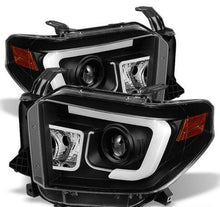 Cargar imagen en el visor de la galería, 2014-2017 Toyota Tundra Par Focos Fondo Negro LED DRL turn Signal ( Chofer &amp; Pasajero) - PAL Auto Parts
