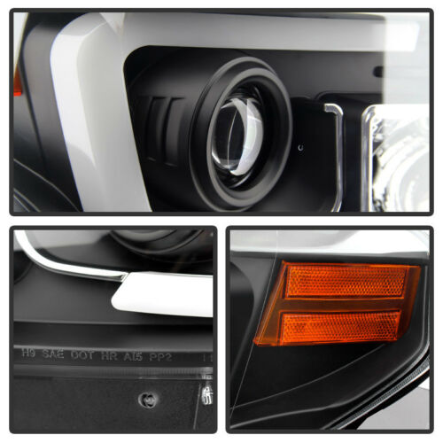 2014-2017 Toyota Tundra Par Focos Fondo Negro LED DRL turn Signal ( Chofer & Pasajero) - PAL Auto Parts