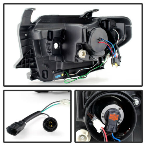 2014-2017 Toyota Tundra Par Focos Fondo Negro LED DRL turn Signal ( Chofer & Pasajero) - PAL Auto Parts