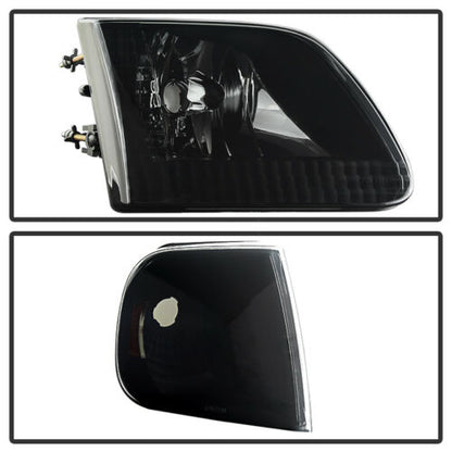 1997-2003 Ford F-150 Expedition Par Focos Fondo Black Smoke (Chofer & Pasajero) - PAL Auto Parts