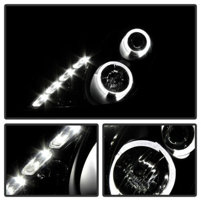 2000-2005 Toyota Celica LED HALO Porjector Par Focos Fondo Cromado ( Chofer & Pasajero) - PAL Auto Parts