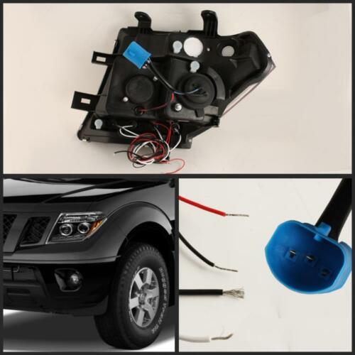 2005-2008 NISSAN PATHFINDER/ FRONTIER 2005-2007 PAR FOCOS LED HALO FONDO NEGRO (CHOFER & PASAJERO) - PAL Auto Parts