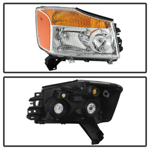 2004-2015 NISSAN TITAN/ 2004-2007 NISSAN ARMADA PAR FOCOS FONDO CROMADO (CHOFER & PASAJERO) - PAL Auto Parts