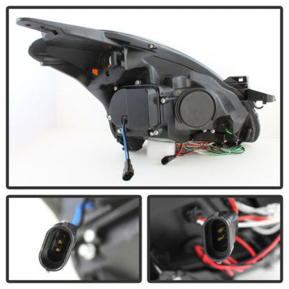 2010-2012 NISSAN ALTIMA SEDAN PAR FOCOS FONDO NEGRO LED TUBE PROJECTOR ( CHOFER & PASAJERO) - PAL Auto Parts