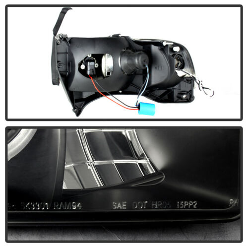 1994-2001 DODGE RAM 1500/ 1994-2002 2500/3500 PAR FOCOS FONDO NEGRO (CHOFER & PASAJERO) - PAL Auto Parts