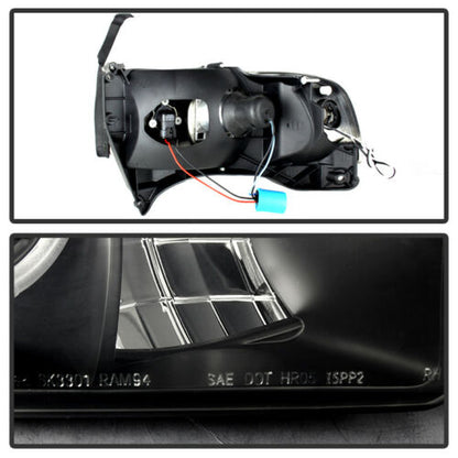1994-2001 DODGE RAM 1500/ 1994-2002 2500/3500 PAR FOCOS FONDO NEGRO (CHOFER & PASAJERO) - PAL Auto Parts