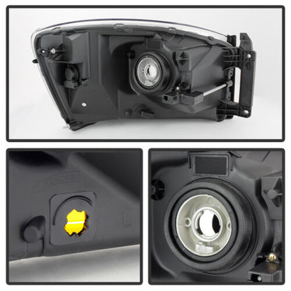2006-2008 DODGE RAM 1500 2500 3500 PAR FOCOS FONDO CROMADO/ BEZEL CROMADO (CHOFER & PASAJERO) - PAL Auto Parts