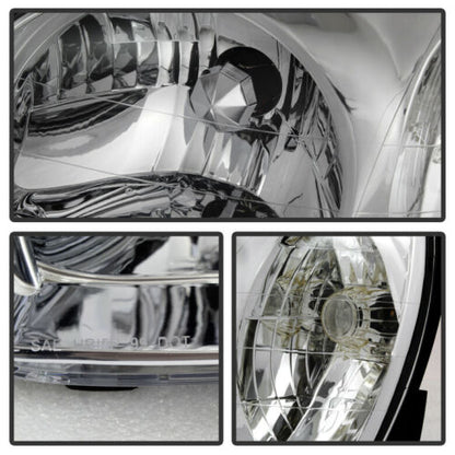 2003-2006 Hyundai Santa Fe Par Focos Fondo Cromado (Chofer & Pasajero) - PAL Auto Parts