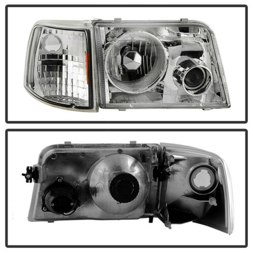1993-1997 Ford Ranger Par Focos Delanteros Fondo Cromado (Chofer & Pasajero) - PAL Auto Parts