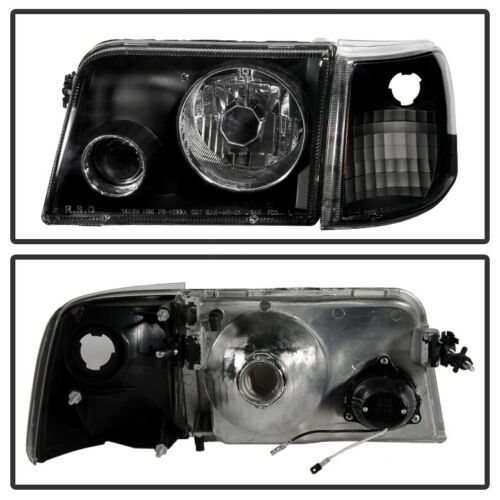 1993-1997 Ford Ranger Par Focos Delanteros Fondo Negro (Chofer & Pasajero) - PAL Auto Parts