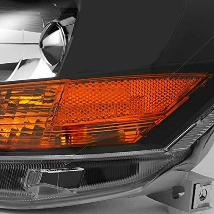 2007-2012 Toyota Yaris Sedan Par Focos Fondo Negro (Chofer & Pasajero) - PAL Auto Parts